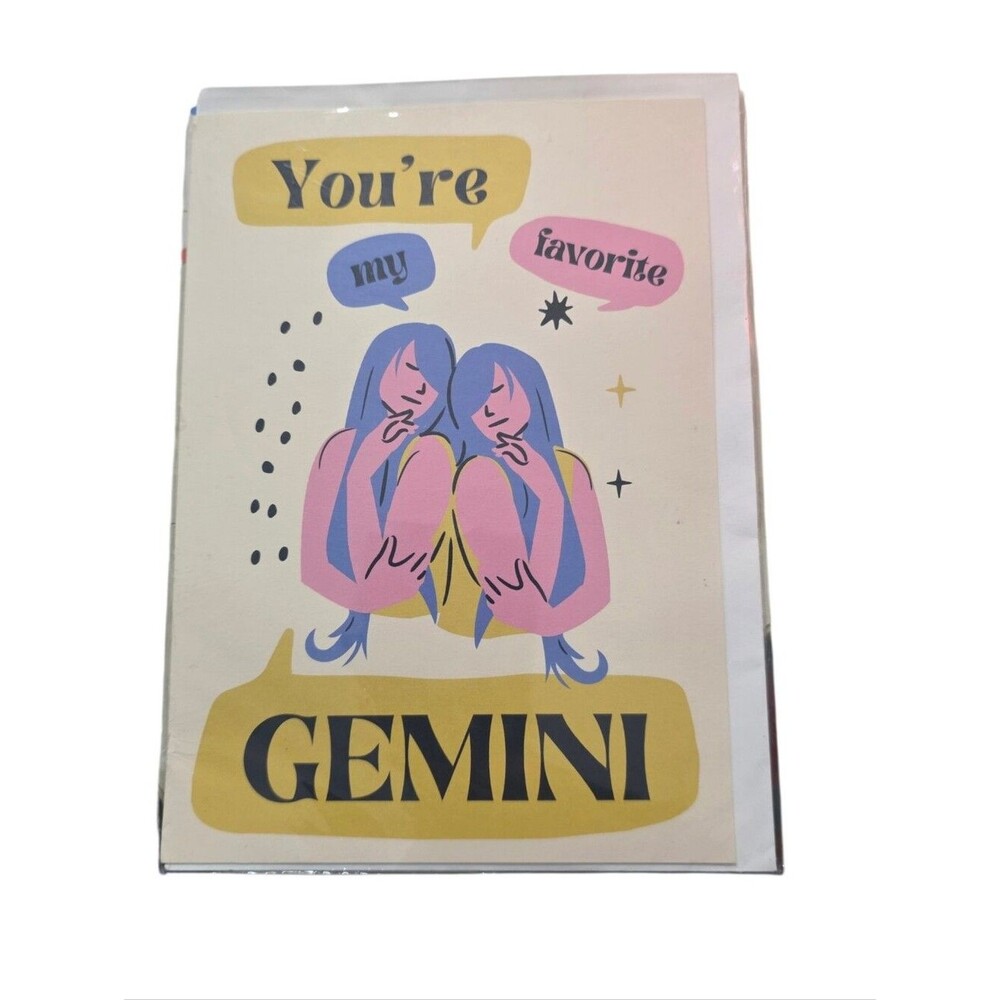 TBH Magic Blank Gemini Greeting Card And Envelope